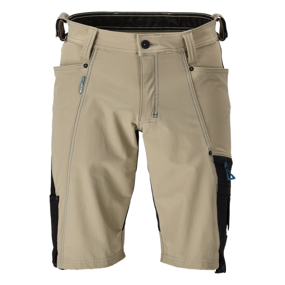 Korte werkbroek 23149 - 5509 - lichtkhaki/zwart