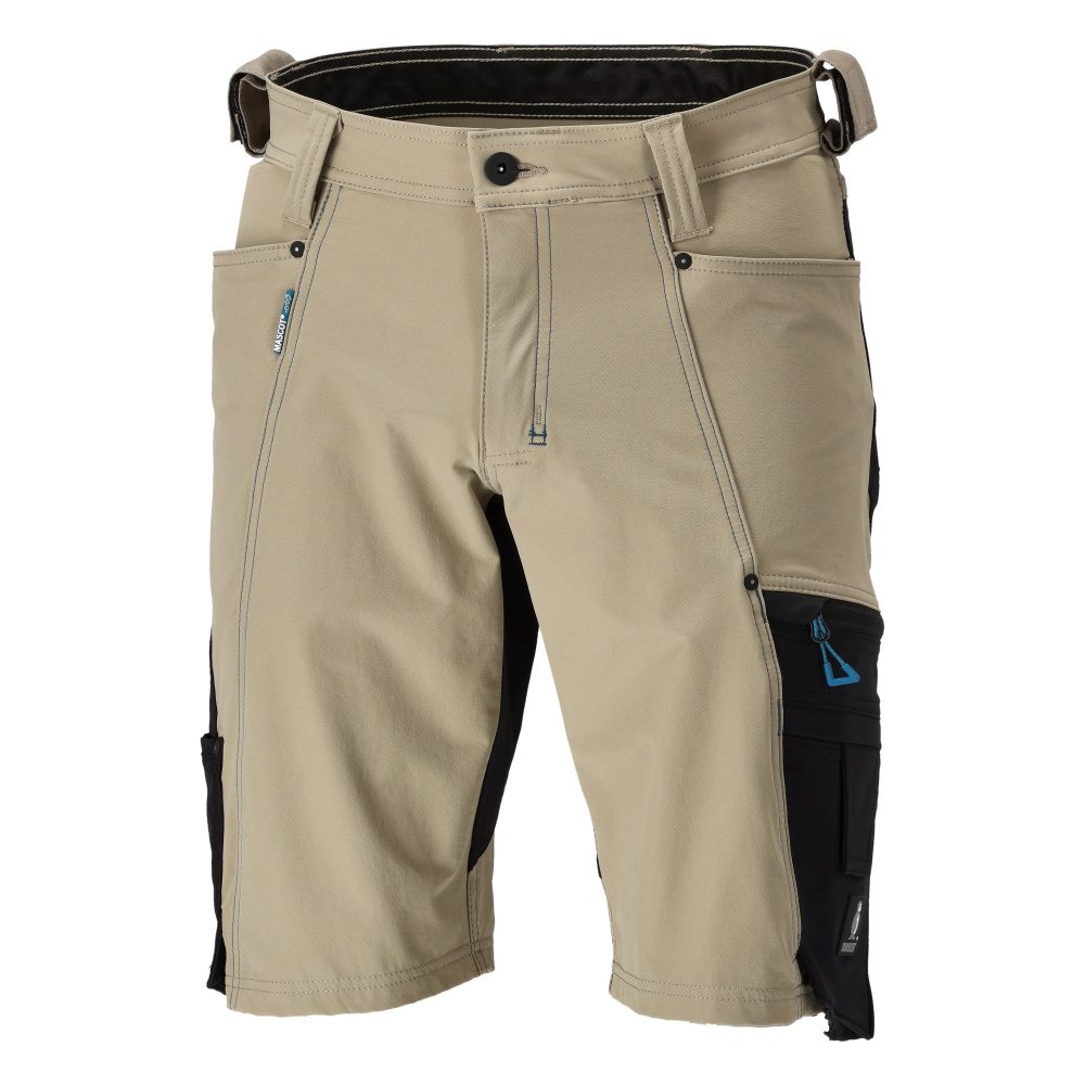 Korte werkbroek 23149 - 5509 - lichtkhaki/zwart