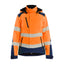Softshell Winterjas High-Visibility 4401 Dames - High Vis Oranje/Marineblauw