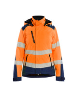Softshell Winterjas High-Visibility 4401 Dames - High Vis Oranje/Marineblauw