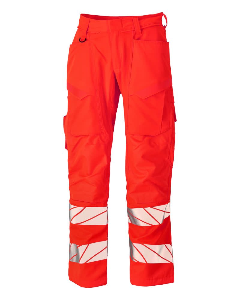 Broek met kniezakken 24579 - 222 - hi-vis rood