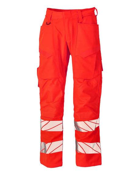 Broek met kniezakken 24579 - 222 - hi-vis rood