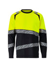 T-shirt lange mouwen Accelerate Safe 25081 - 01017 - donkermarine/hi-vis geel