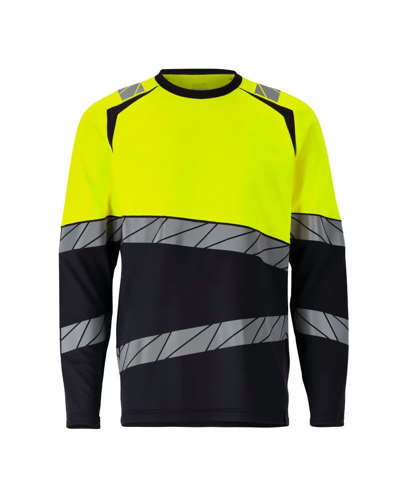 T-shirt lange mouwen Accelerate Safe 25081 - 01017 - donkermarine/hi-vis geel
