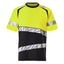 T-shirt 25082 zwart/hi-vis geel