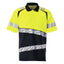 Poloshirt 25083 - 01017 - donkermarine/hi-vis geel