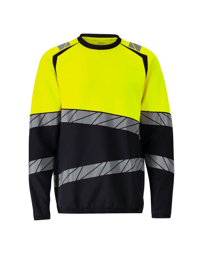 Sweatshirt Accelerate Safe 25084 - 01017 - donkermarine/hi-vis geel