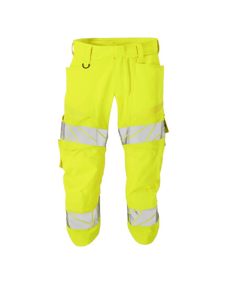Driekwart broek met kniezakken 25249 - 17 - hi-vis geel
