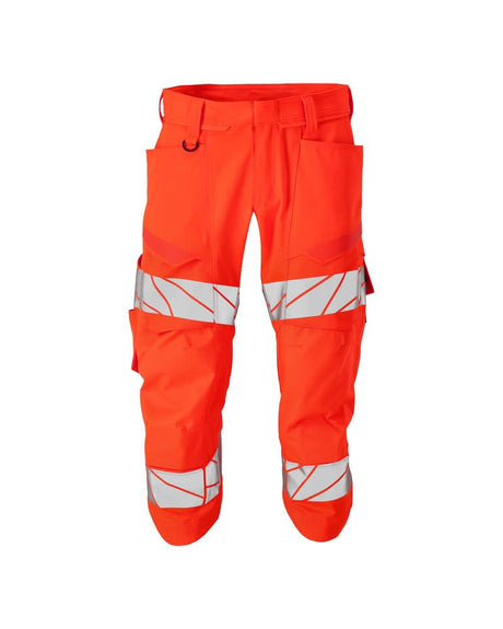 Driekwart broek met kniezakken 25249 - 222 - hi-vis rood