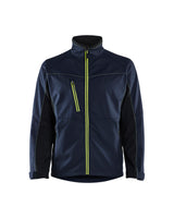 Softshell Jack 4950 - Donker marineblauw/High Vis Geel