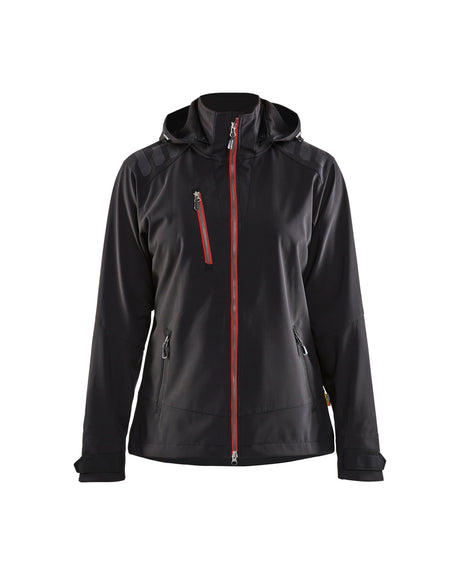 Softshell jack Dames 4719 - Zwart/Rood
