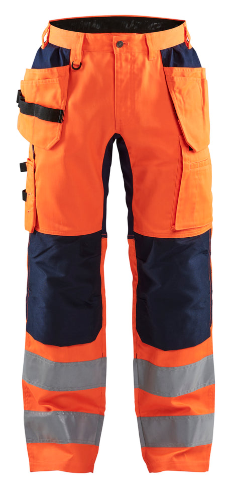 Werkbroek High-Visibility 1552 - High Vis Oranje/Marineblauw