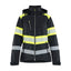 High-Visibility Softshell Jack Dames 4406 - Zwart/High Vis Geel