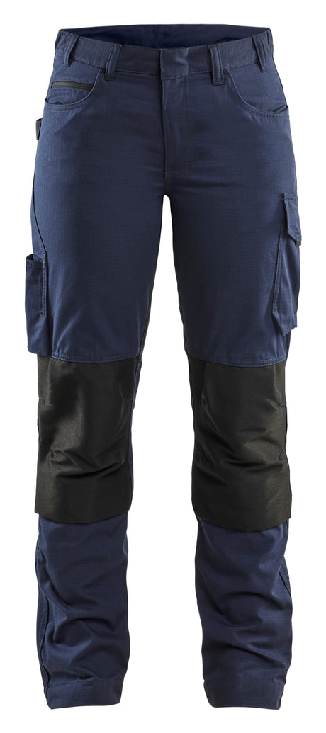 Service Werkbroek Stretch Dames 7195 - Donker marineblauw/Zwart