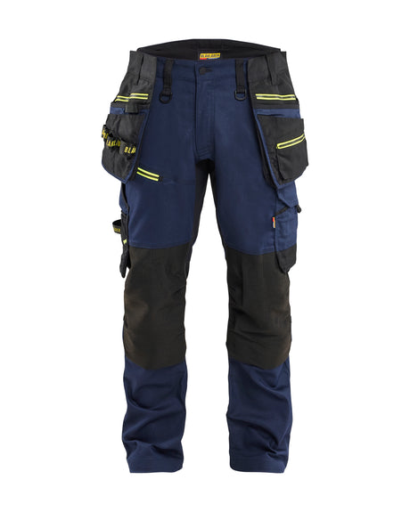 Werkbroek STRIKER - Donker marineblauw/High Vis Geel