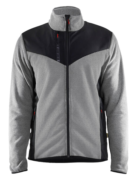 Gebreid Vest 5942 - Grijs mêlee/Zwart