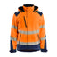 High-Visibility Softshell Winterjas 4400 - High Vis Oranje/Marineblauw