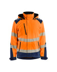 High-Visibility Softshell Winterjas 4400 - High Vis Oranje/Marineblauw