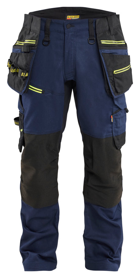 Werkbroek STRIKER - Donker marineblauw/High Vis Geel