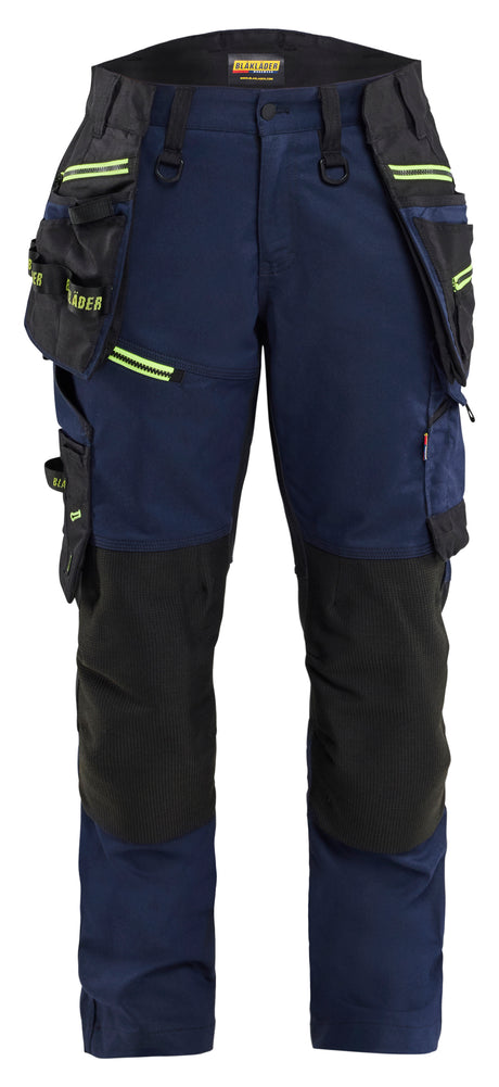 Werkbroek STRIKER Dames - Donker marineblauw/High Vis Geel