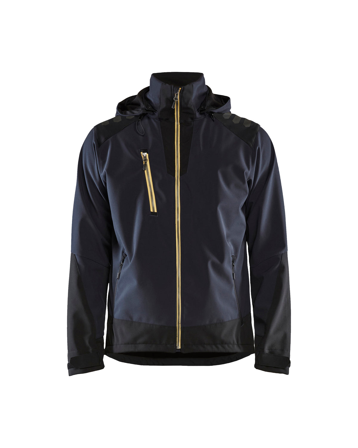 Softshell Jack 4749 - Donkerblauw/Geel