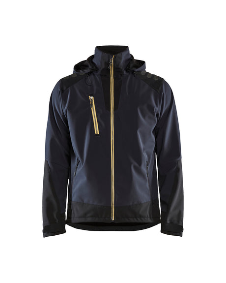 Softshell Jack 4749 - Donkerblauw/Geel