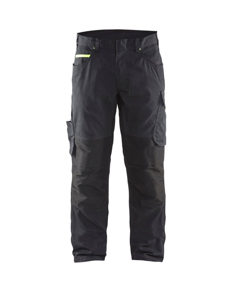 Service Werkbroek Stretch 1495 - Zwart/High Vis Geel