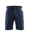 Short Industrie 1446 - Donker marineblauw/High Vis Geel