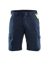 Short Industrie 1446 - Donker marineblauw/High Vis Geel