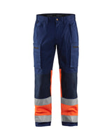 High-Visibility Werkbroek 1551 - Marineblauw/Oranje