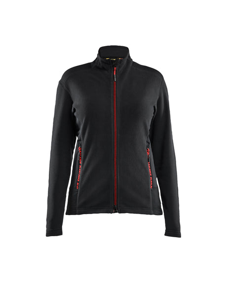 Microfleecevest Dames 4766 - Zwart/Rood