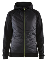 Hooded Hybride Sweatshirt Dames 3464 - Zwart/High Vis Geel