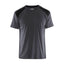 T-shirt 3379 - Medium grijs/Zwart