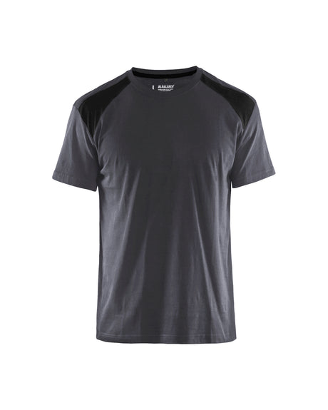 T-shirt 3379 - Medium grijs/Zwart