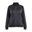 Hybride Sweatshirt met Rits Dames 3419 - Zwart/High Vis Geel