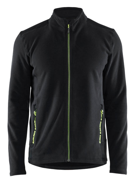 Microfleecevest 4765 - Zwart/High Vis Geel