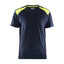 T-shirt Industrie 3379 - Donker marineblauw/High Vis Geel