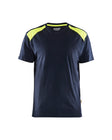 T-shirt Industrie 3379 - Donker marineblauw/High Vis Geel