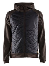 Hooded Hybride Sweatshirt met Rits 3463 - groen/zwart