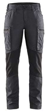 Service werkbroek Stretch Dames 7159 - Donkergrijs/Zwart