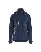 Shell Jack Stretch 4483 - Donker marineblauw/High Vis Geel