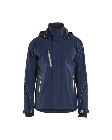 Shell Jack Stretch 4483 - Donker marineblauw/High Vis Geel