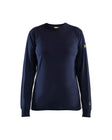 T-Shirt Lange Mouwen Vlamvertragend Dames 3467 - Marineblauw