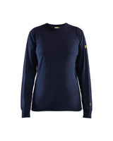 T-Shirt Lange Mouwen Vlamvertragend Dames 3467 - Marineblauw