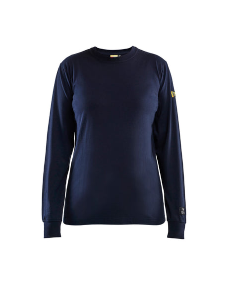 T-Shirt Lange Mouwen Vlamvertragend Dames 3467 - Marineblauw