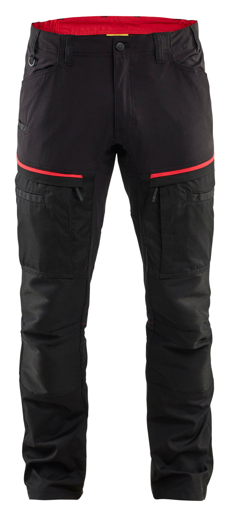 Service Werkbroek Stretch 1456 - Zwart/Rood