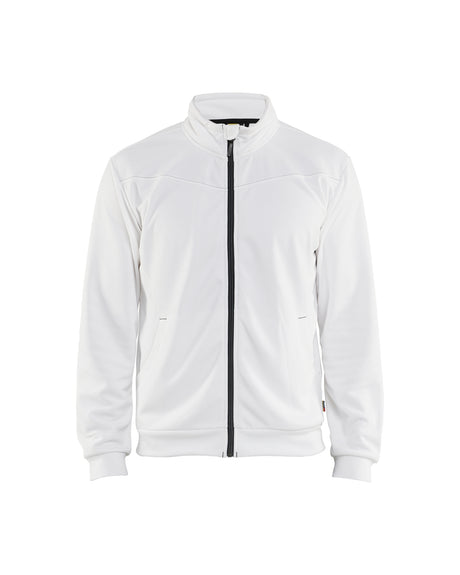 Sweatshirt met rits 3362 - Wit/Donkergrijs