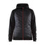 Hooded Hybride Sweatshirt Dames 3464 - Zwart/Rood