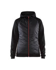 Hooded Hybride Sweatshirt Dames 3464 - Zwart/Rood