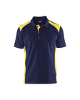 Poloshirt 3324 - Marine/High Vis Geel